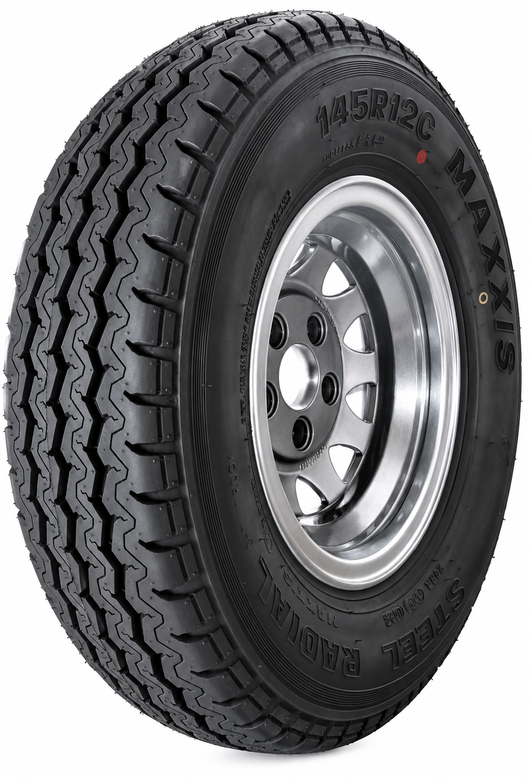 Dvojmontážní hliníkové kolo Z-TRAILER 145 R12C MAXXIS UE-168